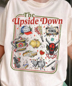 Welcome To The Up & Side Down T-Shirt, Stranger Things Shirt, TV Series Tee, Christmas Movie Gift, Steve, Max, Eleven, Will, Mike Top