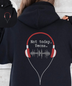 Not Today Vecna Headphones Hoodie, 80s Sci-Fi Inspired Sweatshirt, TV Show Lover Gift