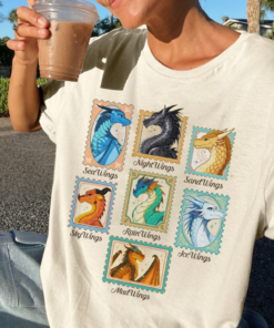 Wings Of Fire Dragons T-Shirt, Queen Of Pyrrhia Shirt, Nightwings Seawings Icewings Tee, Dragon Lover Gift