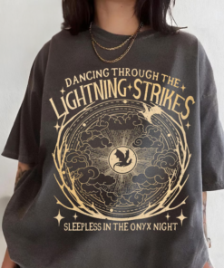 Onyx Storm Dancing Through The Lightning Strikes T-Shirt, Fourth Wing Inspired Shirt, Dragon Lover Tee