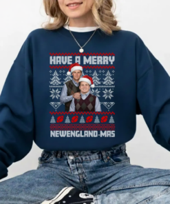 Drake Maye & Tom Christmas New England Sweater, Ugly Football Sweatshirt, New England Fans Christmas Shirt, Game Day Tee, Christmas Gift