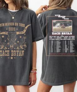 Zach Bryan With Heaven On Tour 2026 Shirt, Zach Bryan Country Music Tee, Zach Bryan Fan Gift, Zach Bryan Merch