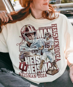 Heismendoza 15 Football Mendoza Tee, Vintage Heisman Style