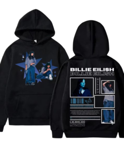 Billie Eilish Graphic Hoodie, Hip-hop Music Shirt, Billie Eilish Merch, Rapper Shirt, Graphic Tees, Streetwear, Music Fan Gift, Gift For Fan