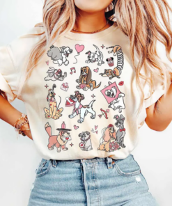 Disney Dogs Valentine T-Shirt, Disney Valentine's Day Sweater, Sweethearts Nite Hoodie, Dog Lover Gift, Valentine's Day Gift, Disney Couples