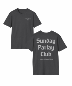Sunday Parlay Club T-Shirt, Sports Betting Typography Tee