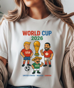 World Cup 2026 Mascot Players T-Shirt, USA Mexico Canada Soccer, World Cup 2026 Shirt, Soccer Tee, Meme Trump World Cup 2026 Top