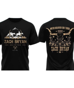 Zach Bryan 2026 T-Shirt, With Heaven On Tour 2026 Shirt, Aesthetic Pop Star Tee, Music Lover Gift, Western Bull Skull Top Music, Gift For Fan