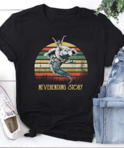 Retro Never Ending Story Vintage Shirt, Falkor and Atreyu Vintage Tee, 80s Fantasy Movie Top, Retro Book Lover Gift, Nostalgic Fan T-Shirt