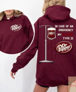 Dr. Pepper Shirt, My Blood Type is Dr. Pepper Sweatshirt, Cute Dr Pepper Shirt, Gift For Her, Soda Shirt, Birthday Gift, Trendy Dr. Pepper