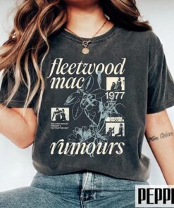 Vintage Fleetwood Mac Rumours T-Shirt, 70s Rumours Album Style Graphic Shirt, Retro Rock Music Aesthetic T-Shirt, Washed Pepper Unisex Top