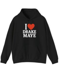 I Love Drake Maye Hoodie | New England Patriots Fan | #10 Drake Maye | NFL Fan | Cute Hoodie | Quarterback Hoodie