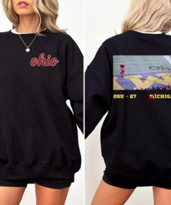 Brutus Ohio State Snow Fan Football T-Shirt, Erase The M Ohio State Rivalry Front And Back Shirt, Funny Brutus vs Michigan Game Day Shirt