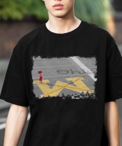 Brutus Ohio State Snow Shirt, Ohio vs Michigan Brutus Crossing Out M, Comfort Color Erase The M Tee, Buckeye Fan Gift