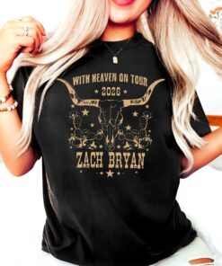 Zach Bryan 'With Heaven On Tour' Concert Tee, Country Music Gift