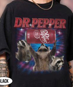 Vintage Three Racoons Dr Pepper Shirt, Retro Dr Pepper Bootleg Shirt, Dr Pepper Lover Unique Shirt, Funny Dr Pepper Racoon Shirt