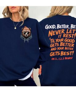Good Better Best 2 Side Sweatshirt, Chicago Football Christmas Retro Hoodie, Game Day Sweater, Xmas Gifts