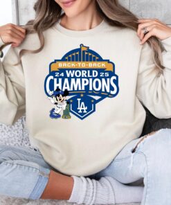 Back to Back Champions Baseball Sweatshirt, LA Fan Tee