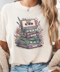 Albums Covers Swiftie Sweatshirt, Showgirl Era Cassette Shirt, Vintage Floral Music Gift, Floral Retro Music Aesthetic,TS Inspired Graphic Tee