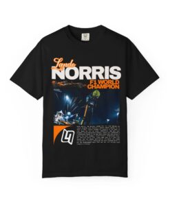 MCLAREN Lando Norris 2025 World Champion Racing Champion Collage T-Shirt, FORMULA ONE Graphic Tee