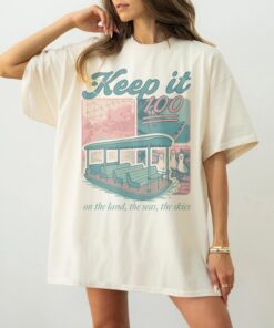 Retro Keep It 100 On The Land The Seas The Skies T-Shirt, Disney World Trip Shirt, Disney Epcot Tee, Disney Trip Top, Disney Boat Seagull