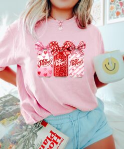 Dr Pepper Valentines T-Shirt, Cute Holiday Crewneck, Soda Lover Shirt, Gift For Her, XOXO Graphic Tee