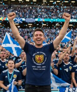 We'll Be Coming Tartan Army On Tour World Cup 2026 T-Shirt, Scotland Football Supporter Tee, USA Canada Mexico Trip