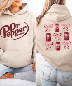 2 Sided Dr Pepper Sweatshirt, Dr Pepper Coquette Shirt, Soda Lover Christmas Gift