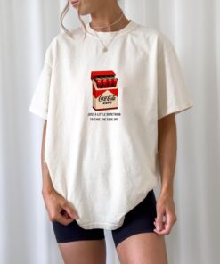 Coke Zero T-Shirt, Just A Lil Something To Take The Edge Off, Funny Diet Coke Fridge Cigs, Sarcastic Meme Shirt, Coke Lover Gift