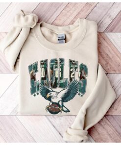 Vintage Eagles Sweatshirt | Retro Football Hoodie | American Eagle Graphic Shirt | Game Day Crewneck
