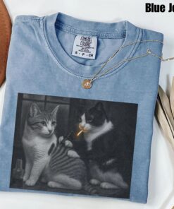 Funny Cat Tattoo Shirt, Retro Cat Meme Tee, Viral Parody T-Shirt, Tattoo Artist Gift, Dark Humor Cat Lover Top Unisex