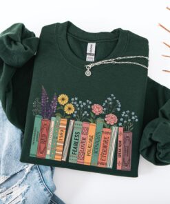 Albums As Books Covers Sweatshirt, Trendy Floral Book Lover Crewneck Gift Hoodie, Taylor Shirt