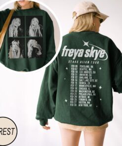 Two Sided Freya Skye Silent Treatment Sweatshirt, Stars Align Tour 2026 Festival Tee, Disney Channel Zombies 4 Nova Bright, Freya Skye Concert