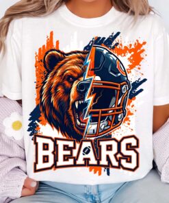 Chicago Football Bear Graphic Tee, Vintage Unisex Game Day Shirt
