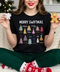 Merry Swiftmas Christmas Tree Shirt, Gift for Her, Unisex Christmas Trendy T-Shirt, Xmas Eve Party Gift Tee, In My Christmas Era