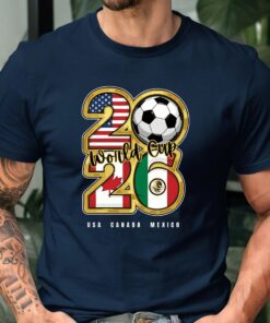 World Cup 2026 T-Shirt, USA Canada Mexico Soccer Graphic Tee