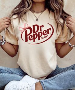 Dr Pepper Est 1885 Coquette Shirt, Bow Dr Pepper Soda Lover T-Shirt, Dr Pepper Gift, Dr Pepper Logo Sweatshirt