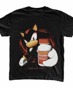 Tylenol Come And Take It T-Shirt, Shadow the Hedgehog Shirt, Unisex Graphic Tees, Y2k Style Clothes Streetwear