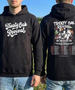 Treaty Oak Revival Hoodie, Retro Western Band Tour Merch