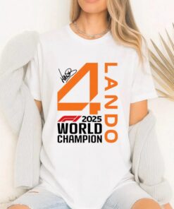 Lando Norris Shirt, F1 World Champion 2025 T-Shirt, McLaren World Drivers Champion Tee, Gift for Lando Norris Fan, Gift for F1 Fan