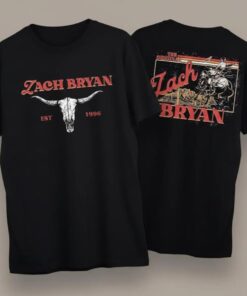 Zach Bryan with Heaven on Tour 2026 Front and Back T-Shirt, Zach Bryan Western Bull Skull Shirt, ZB Country Music, Gift for Fan