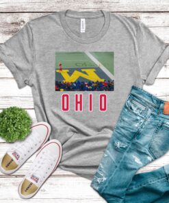 Ohio vs Michigan Rivalry Shirt, Script Ohio on Big M Tee, Funny Game Day T-Shirt, Buckeye Fan Gift, Erase The M Top