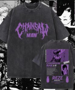 Vintage Devil Hunter Girl T-Shirt, Retro Manga Streetwear Shirt, Aesthetic Graphic Tee for Anime Fans, Perfect Gift for Chainsaw Fans