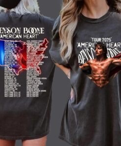 Benson Boone American Heart Tour Tee, 2025 Concert Souvenir T-Shirt