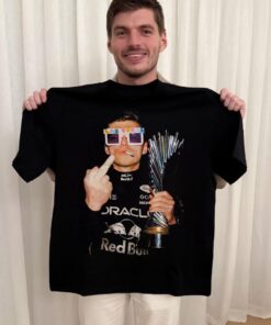 Max Verstappen Holding Trophy Middle Finger Shirt