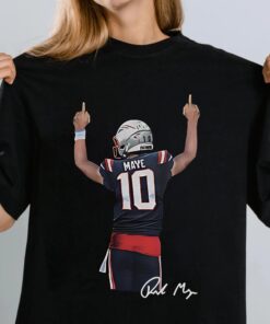 New England Football Drake Maye Middle Finger Shirt, Patriot Football Tee, Funny Game Day Shirts, Fan Gifts