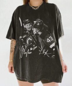 Luke Hughes Jack Hughes Ice Hockey 90s Vintage Bootleg Shirt