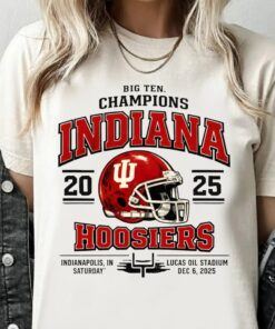 Indiana Hoosiers Big 10 Champions T-Shirt, Big Ten Champs Shirt, Big 10 Champions Tee, Indiana Football Top, IU Shirts, Indiana Champions