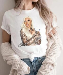 Cardi B Graphic T-Shirt, Bold Hip Hop Music Tee, Vintage Streetwear Concert Shirt, Trendy Rap Fan Gift Apparel