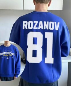 Rozanov 81 Hockey Jersey Sweatshirt, Boston Bears Game Changers Series Shirt, Heated Rivalry Tee